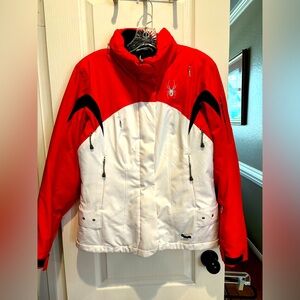 Spyder Red and White Ski Jacket
